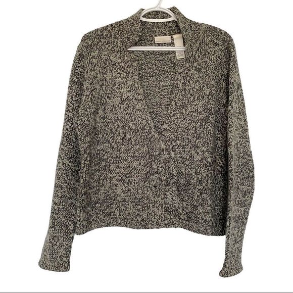 Sarah Spencer acrylic knit cardigan XL black grey - Picture 1 of 8